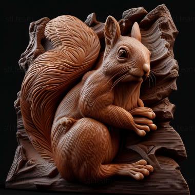 3D model squirrel (STL)